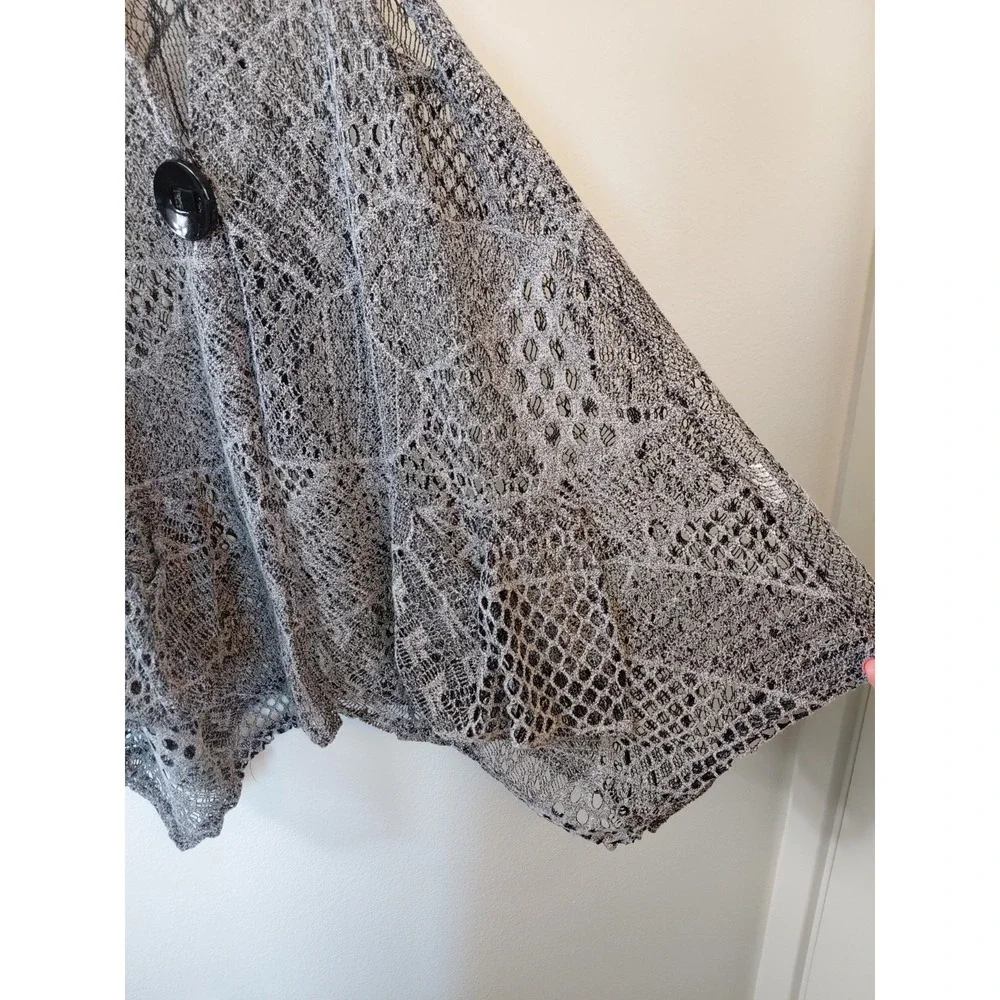 BB Land Knit Vest Sz Small Boho Festival LagenLook Y2k Grey Casual